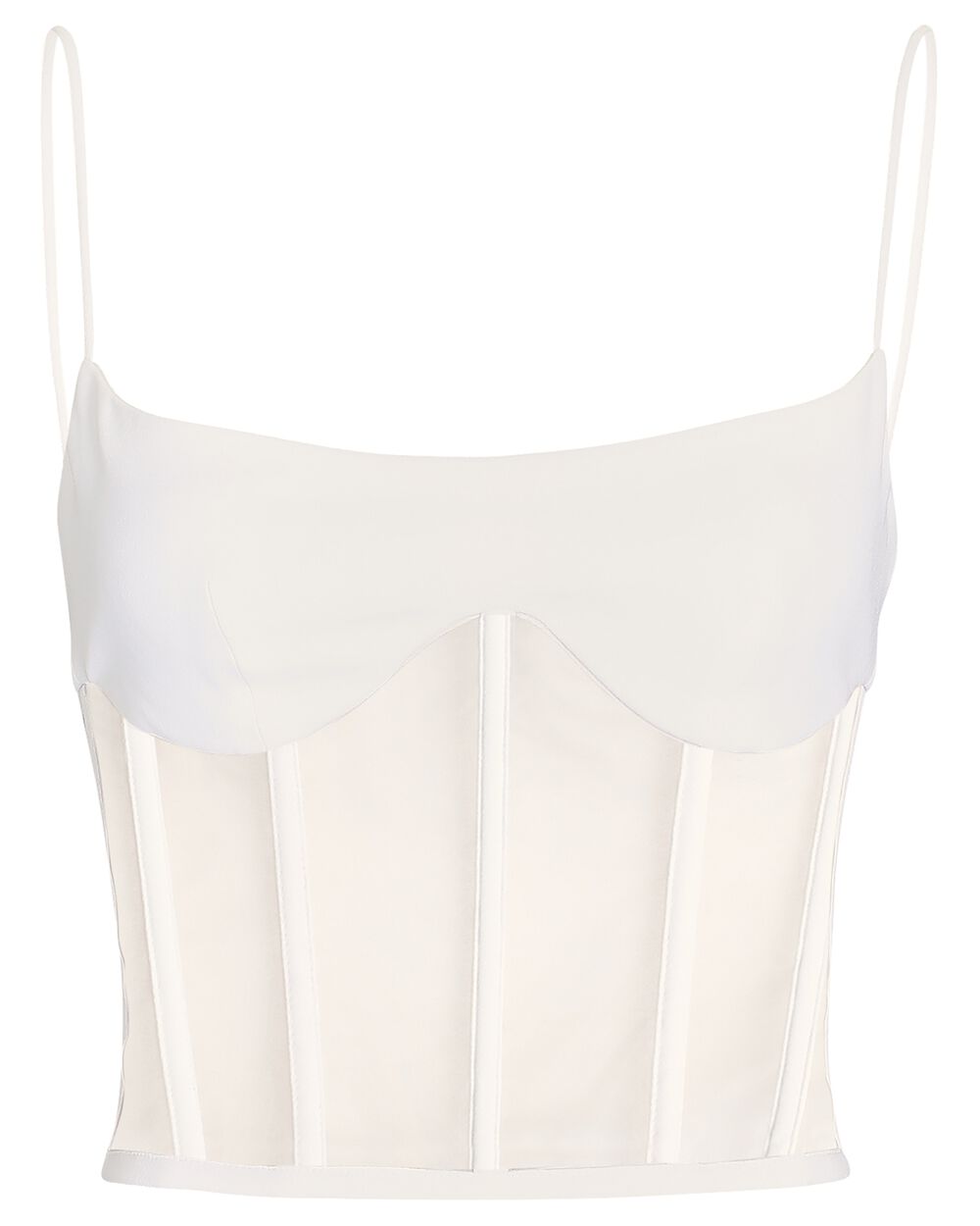 Intermix - Tulle-Trimmed Crepe Corset Top -