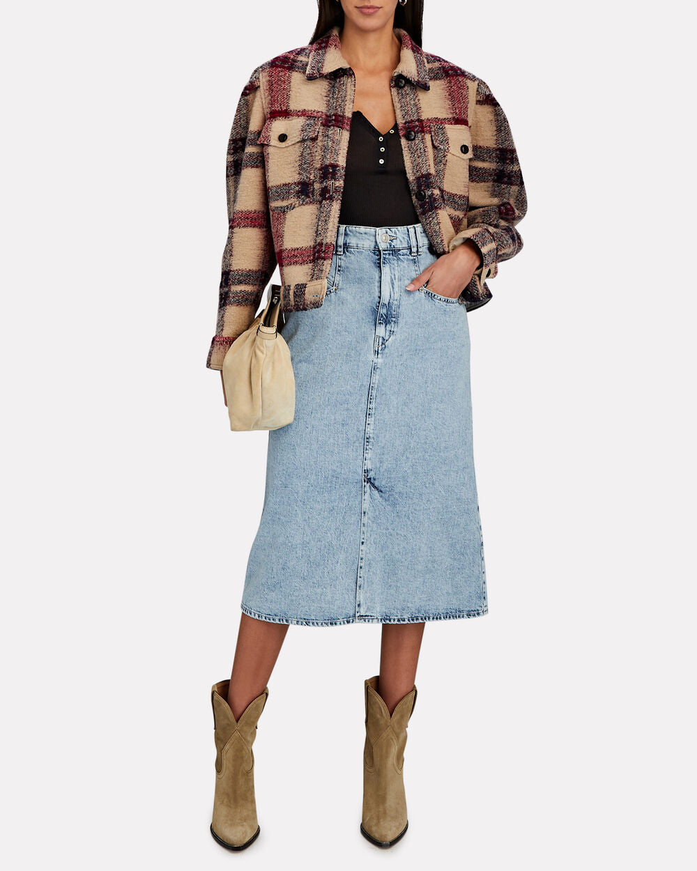 Intermix - Leyane Suede Western Boots -