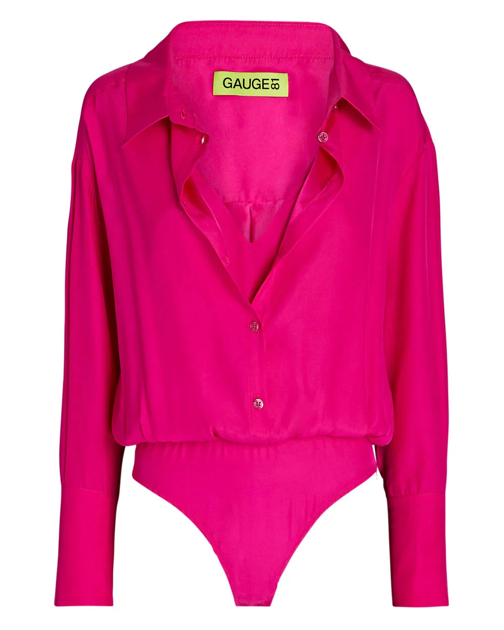 Intermix - Kura Silk Button-Down Bodysuit -