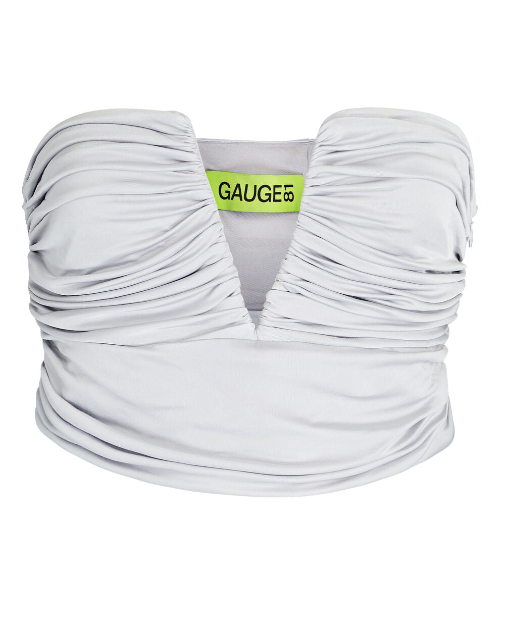 Intermix - Sesis Strapless Ruched Jersey Crop Top -