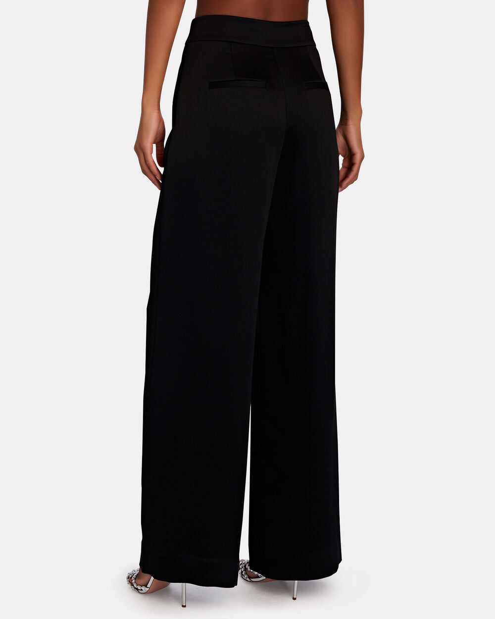 Intermix - Kyra Satin-Crepe Wide-Leg Pants -