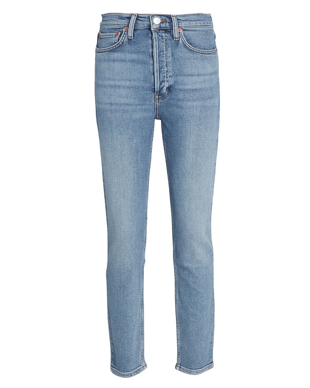 Intermix - High-Rise Ankle Crop Jeans -