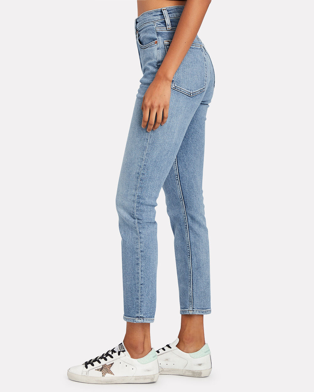 Intermix - High-Rise Ankle Crop Jeans -