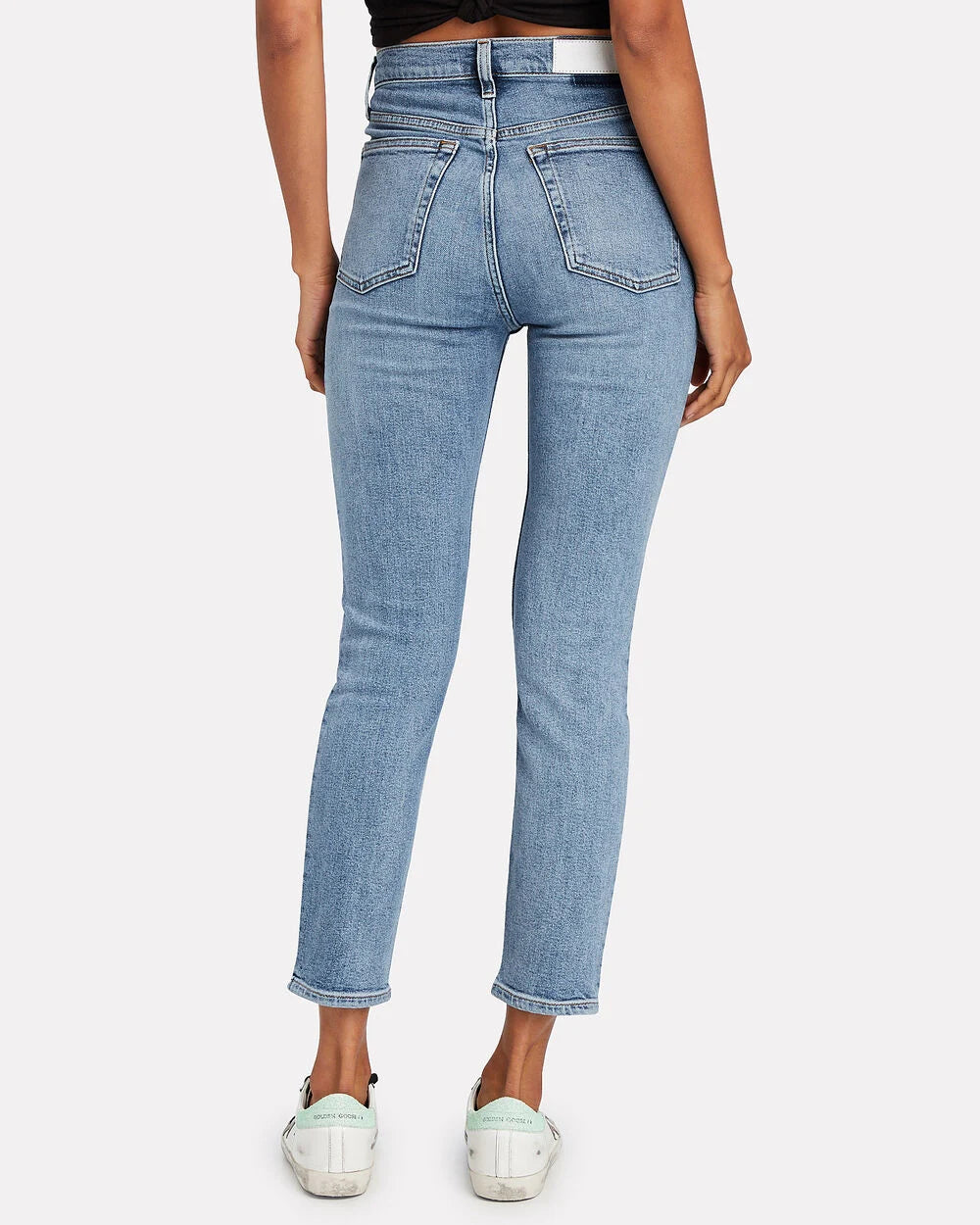 Intermix - High-Rise Ankle Crop Jeans -