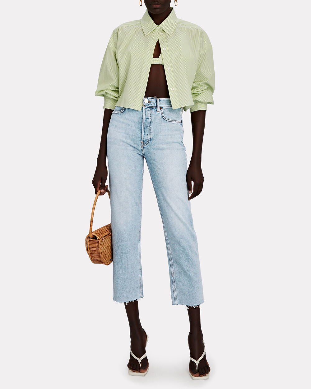 Intermix - 90s Crop Straight-Leg Jeans -