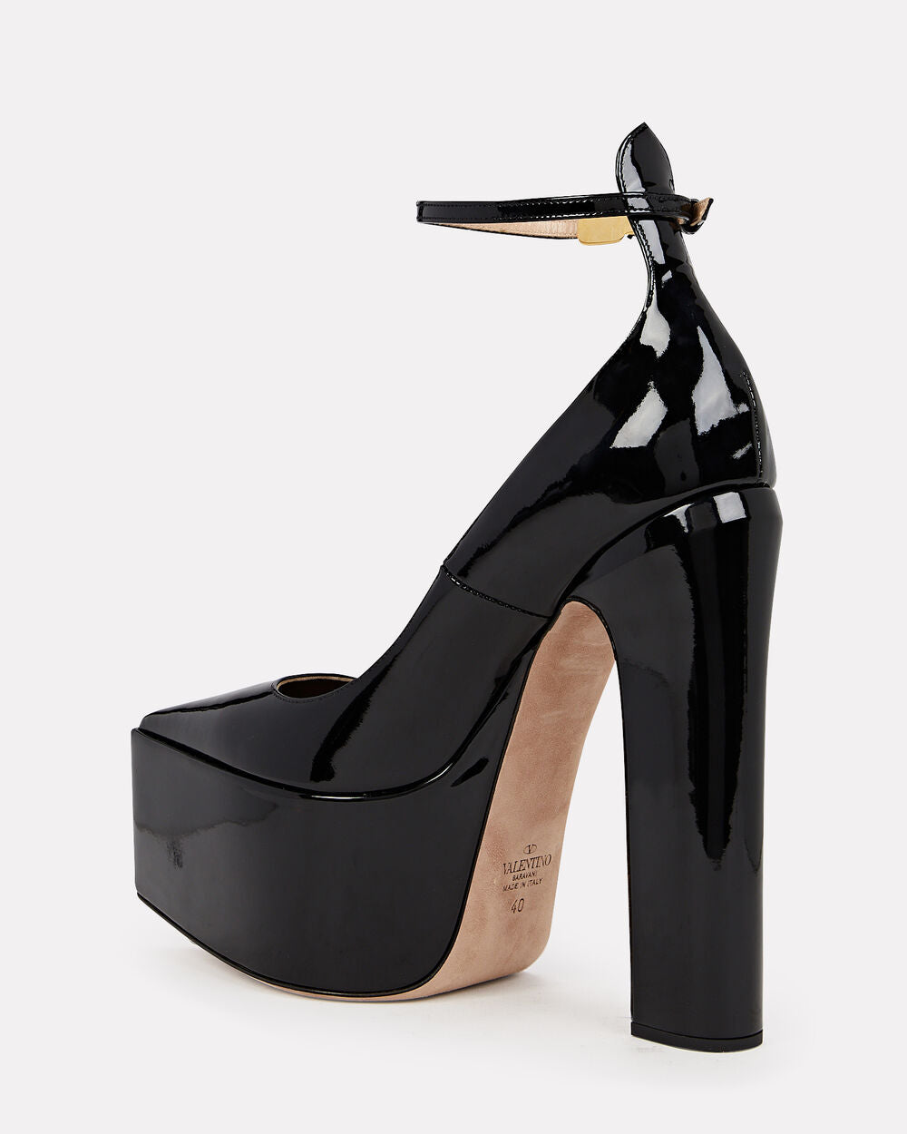 Intermix - Tan-Go Patent Leather Platform Pumps -