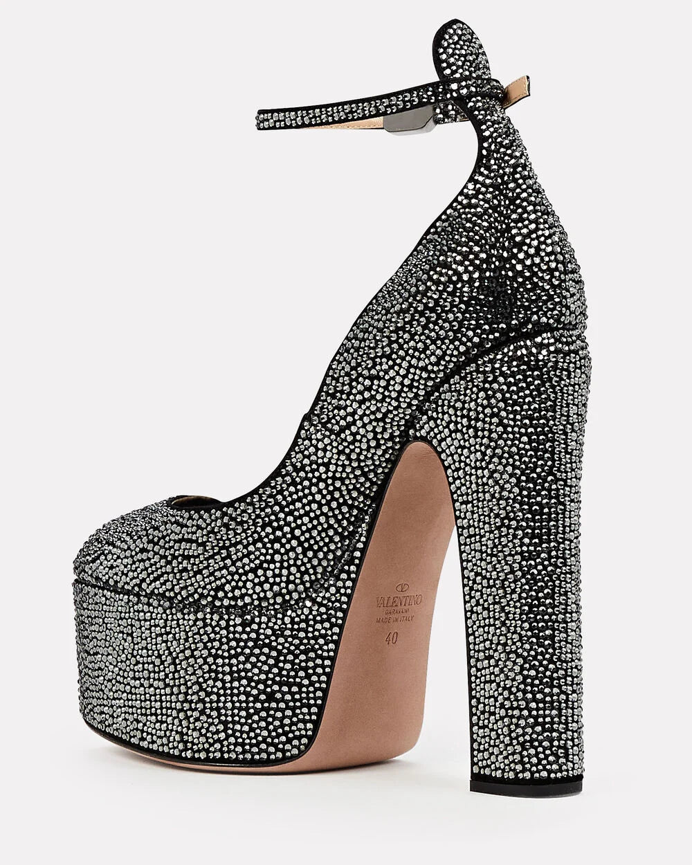 Intermix - Tan-Go Crystal-Embellished Platform Pumps -