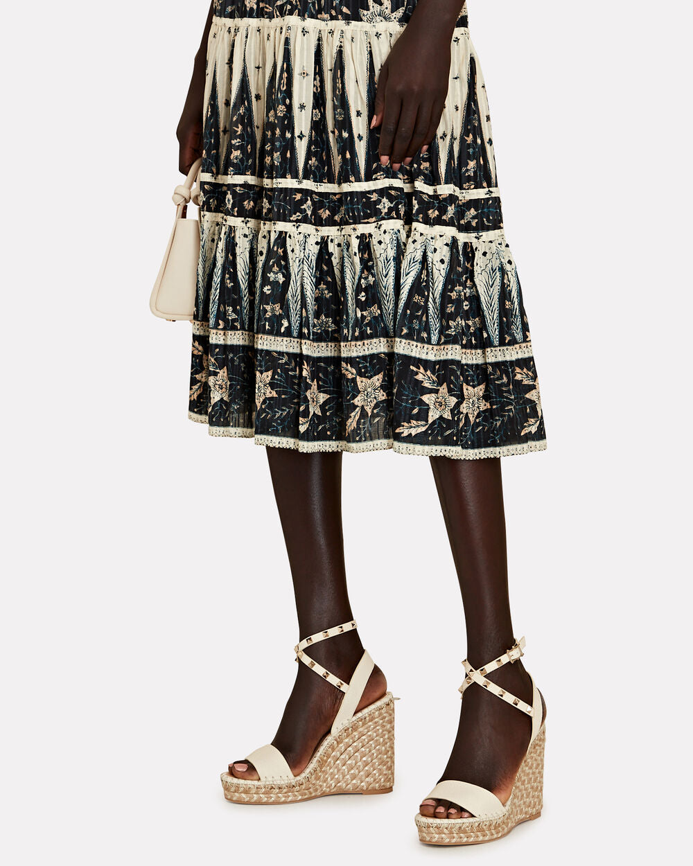 Intermix - Rockstud Espadrille Wedge Sandals -