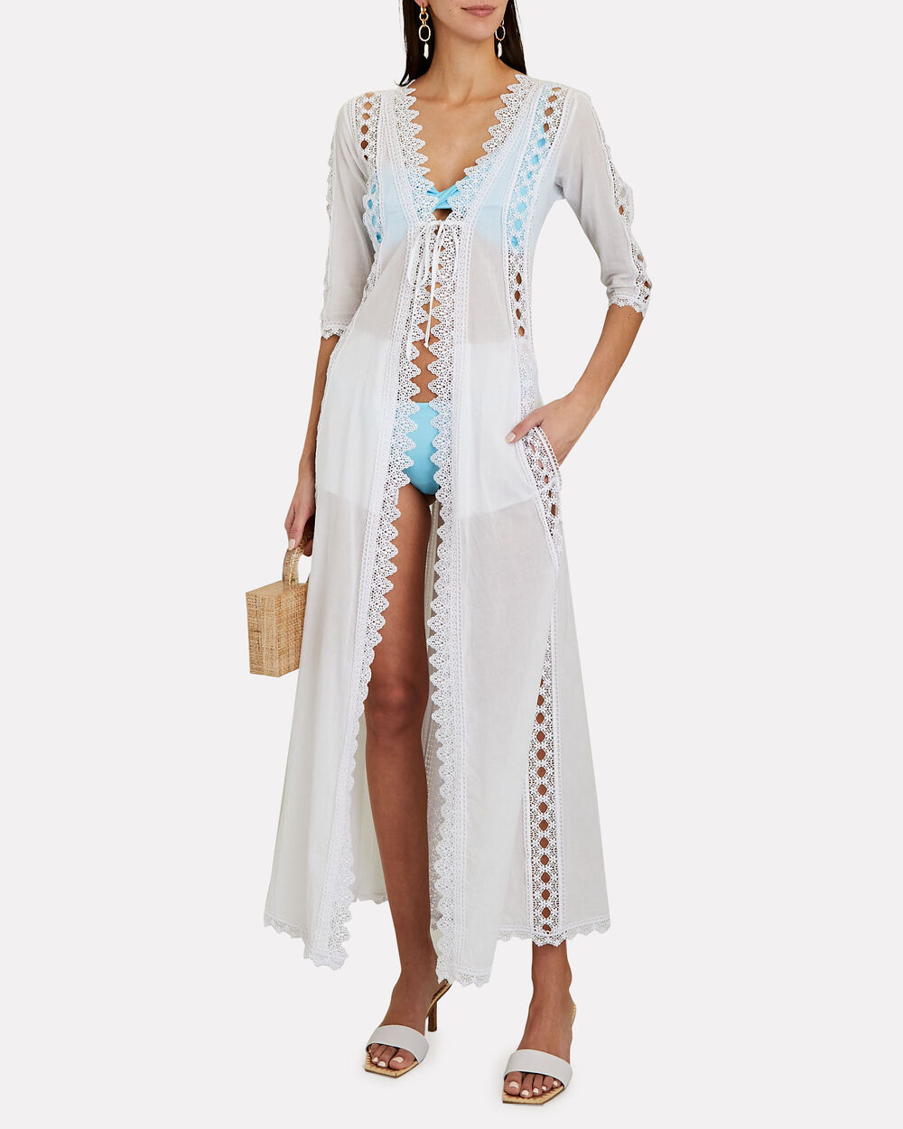 Intermix - Ali Lace-Paneled Voile Jacket -