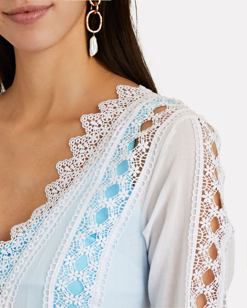 Intermix - Ali Lace-Paneled Voile Jacket -