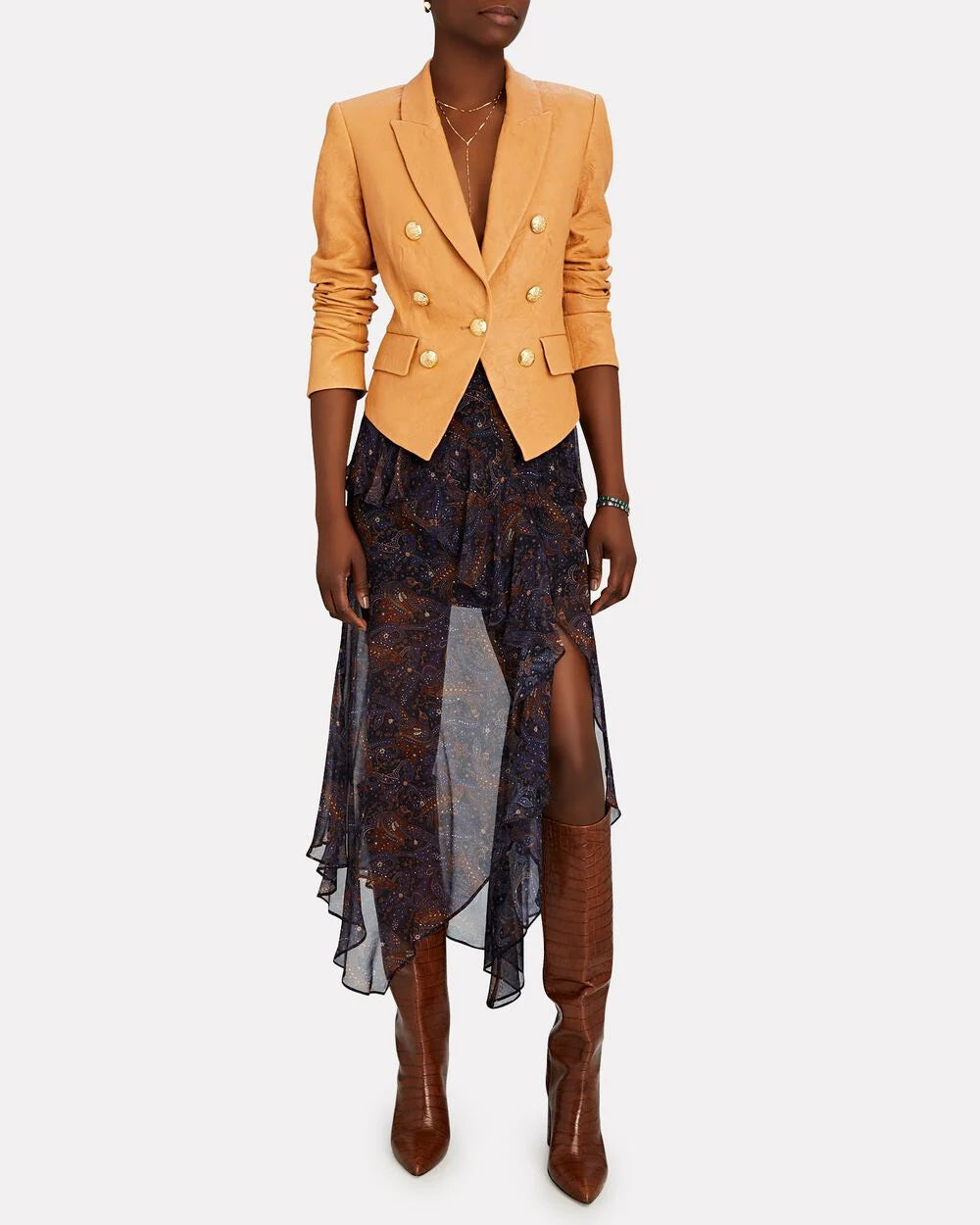 Intermix - Cooke Leather Dickey Blazer -
