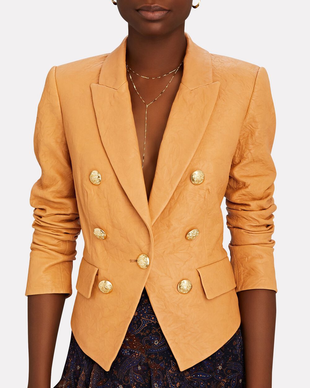 Intermix - Cooke Leather Dickey Blazer -