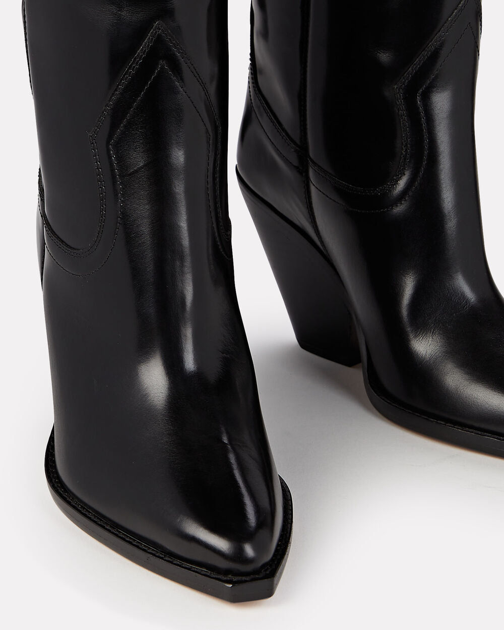 Intermix - Lomero Leather Knee-High Western Boots -