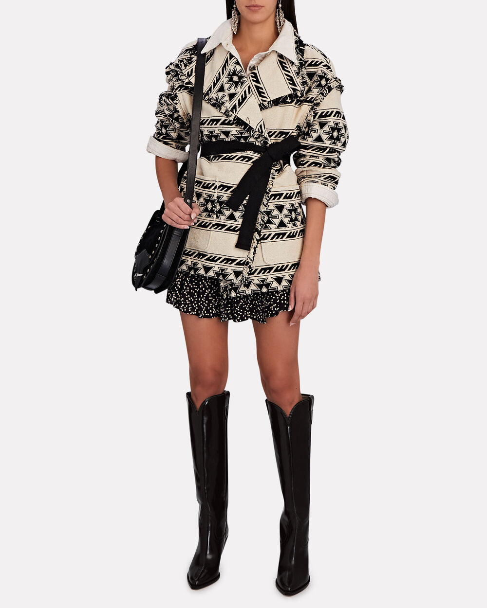 Intermix - Lomero Leather Knee-High Western Boots -