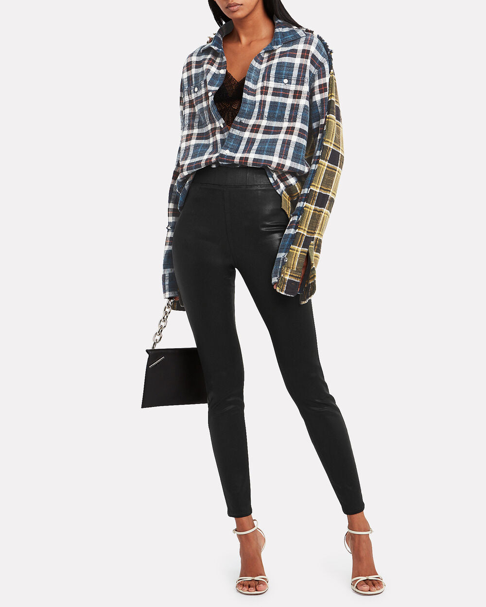 Intermix - Rochelle Coated High-Rise Leggings -
