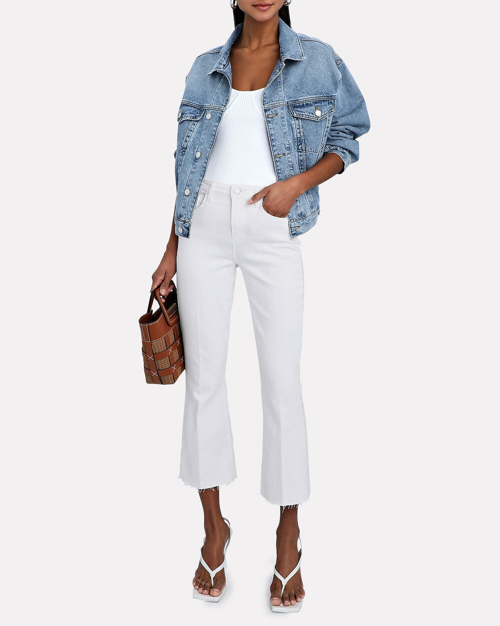 Intermix - Kendra High Rise Crop Flare Jeans -