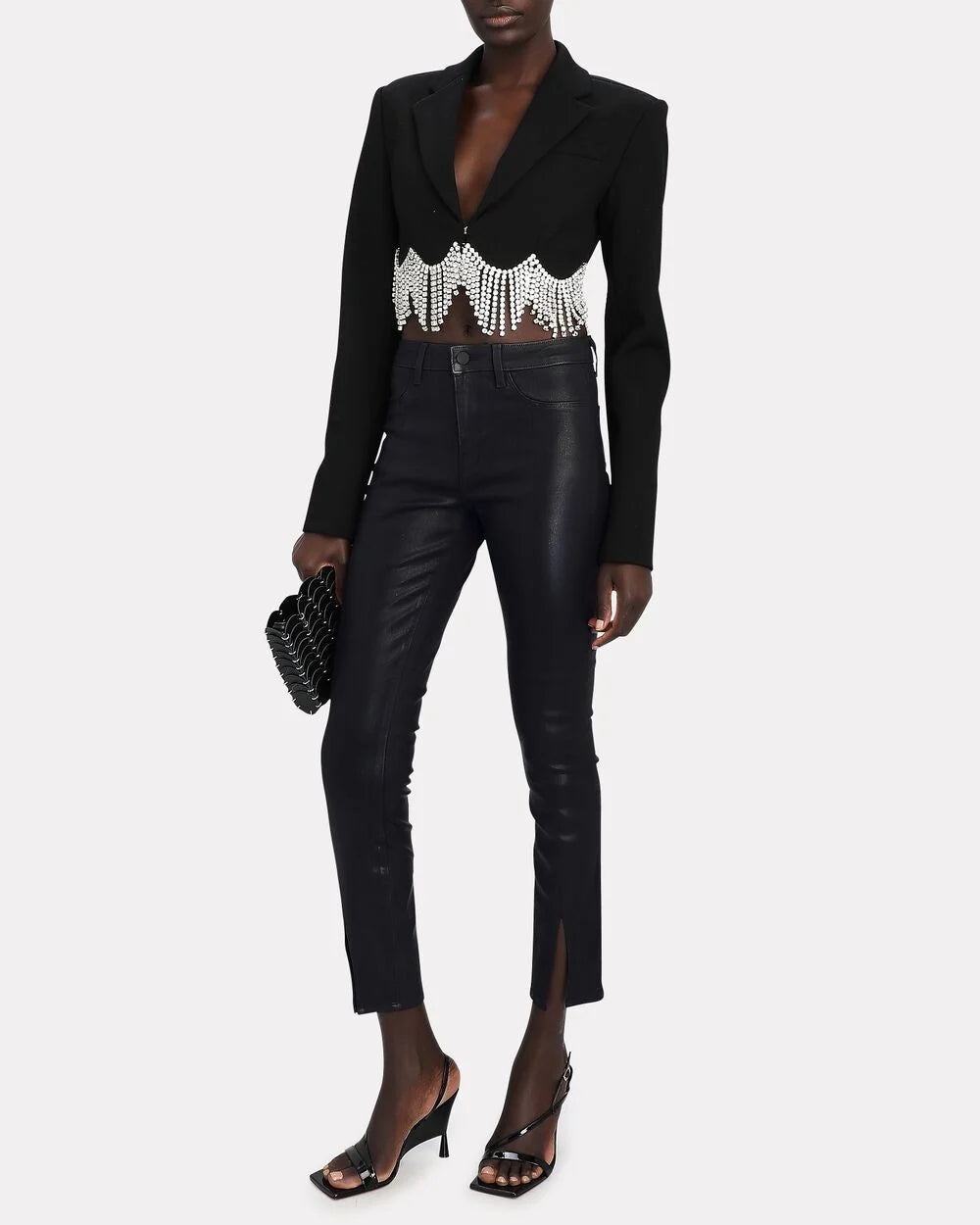 Intermix - Jyothi Coated Split Cuff Skinny Jeans -