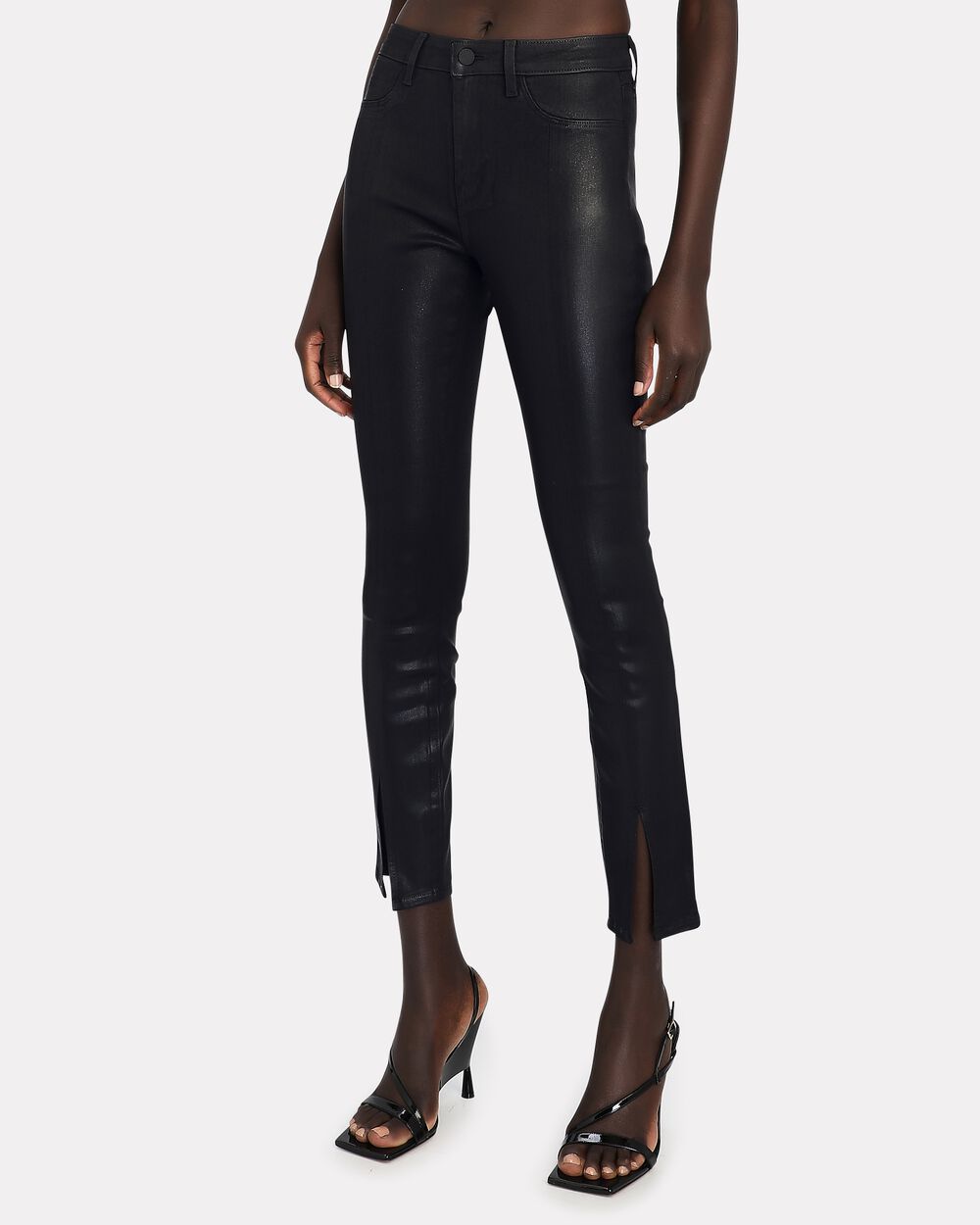 Intermix - Jyothi Coated Split Cuff Skinny Jeans -