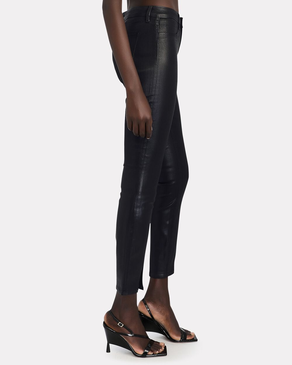 Intermix - Jyothi Coated Split Cuff Skinny Jeans -