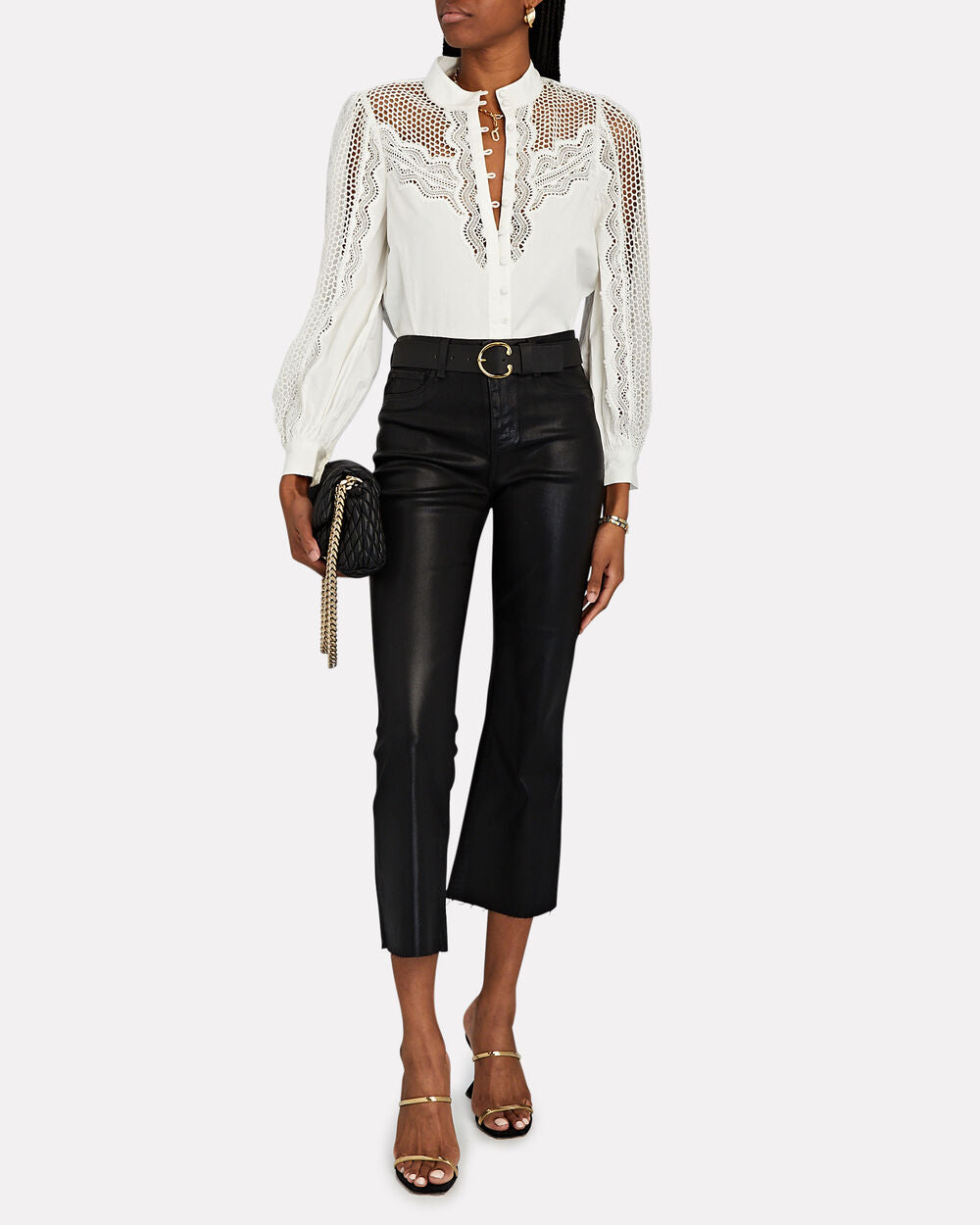 Intermix - Kendra Coated Crop Boot Jeans -