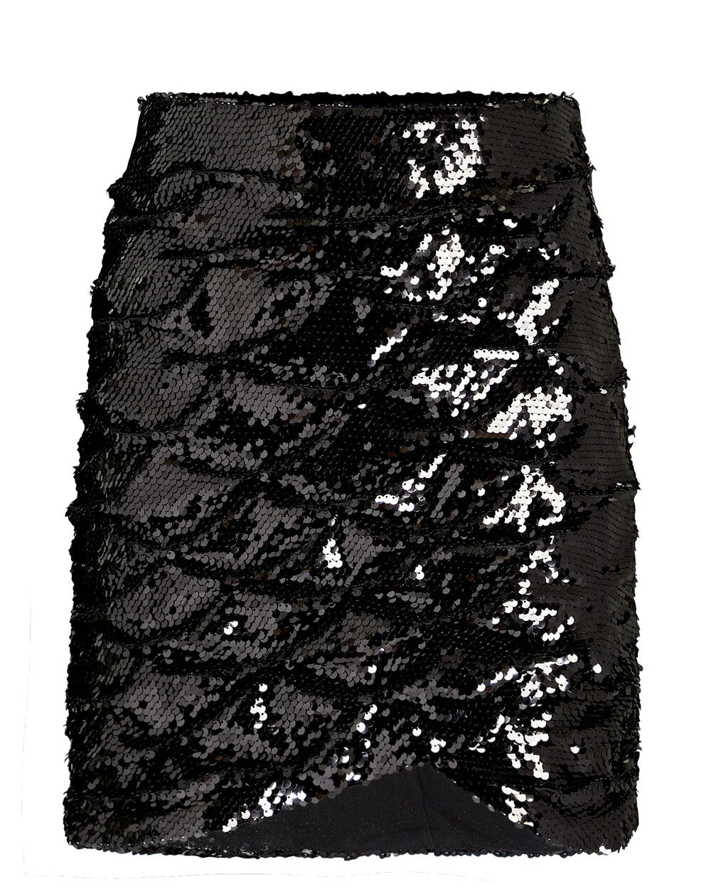 Intermix - Balissa Ruched Sequined Mini Skirt -