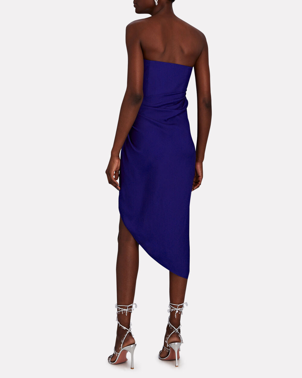 Intermix - Lica Strapless Draped Silk Dress -