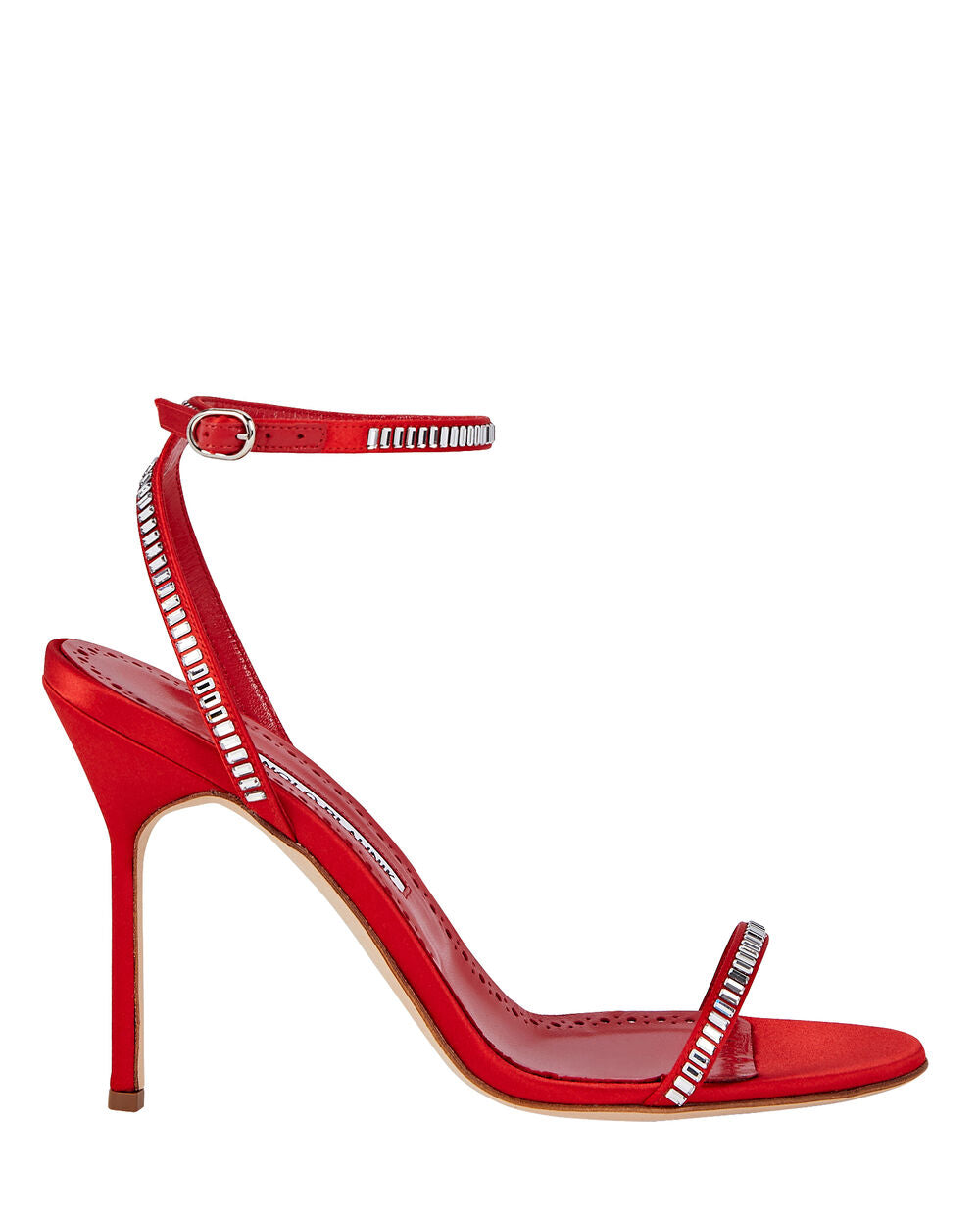 Intermix - Crinastra Crystal-Embellished Satin Sandals -