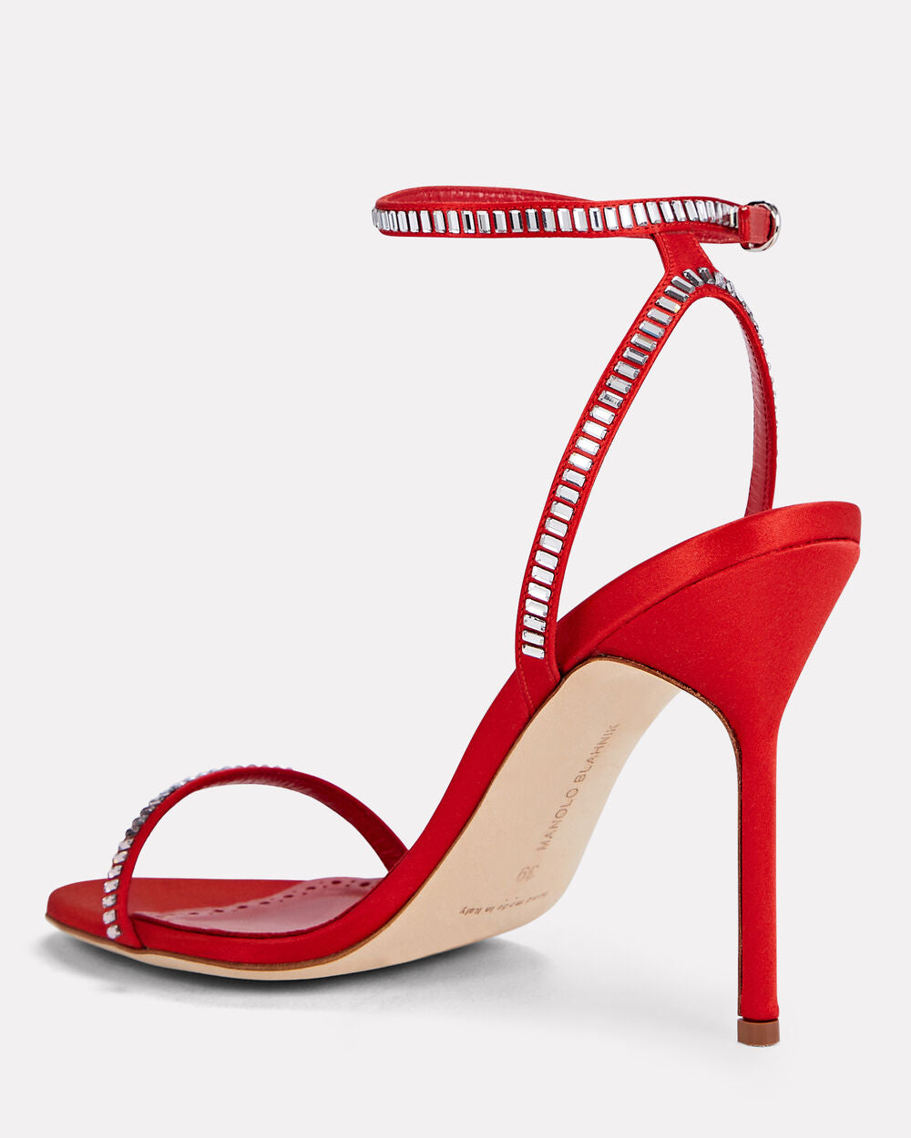Intermix - Crinastra Crystal-Embellished Satin Sandals -