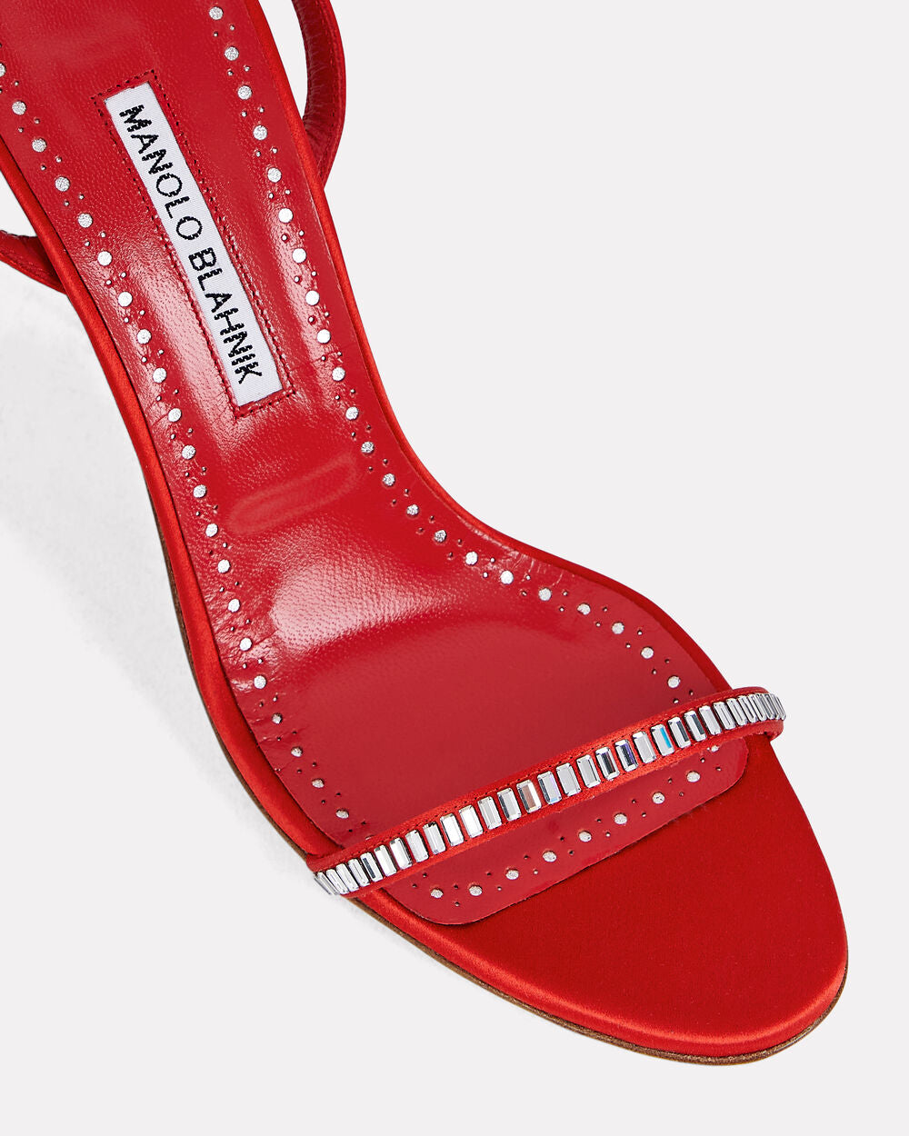 Intermix - Crinastra Crystal-Embellished Satin Sandals -