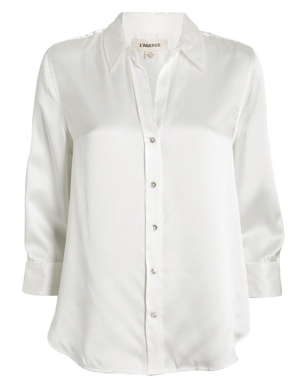 Intermix - Dani Silk Button-Down Shirt -