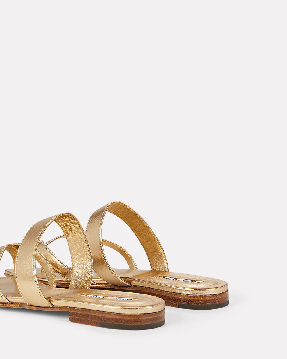 Intermix - Susa Metallic Leather Flat Sandals -