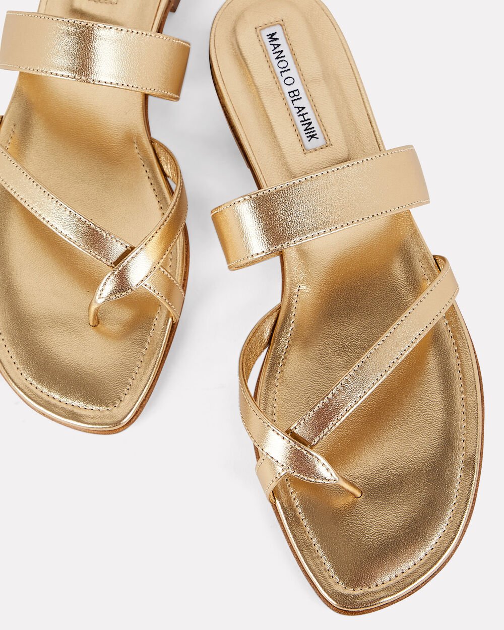 Intermix - Susa Metallic Leather Flat Sandals -