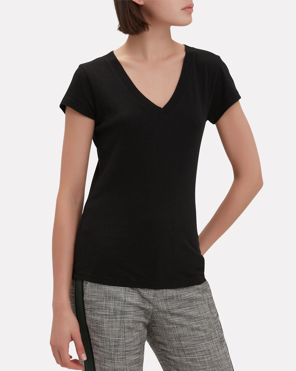 Intermix - Becca V-Neck Cotton T-Shirt -