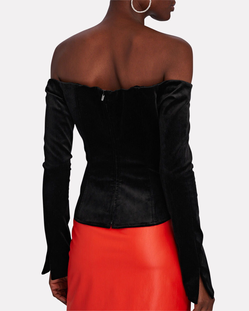 Intermix - Cassie Off-The-Shoulder Velvet Top -