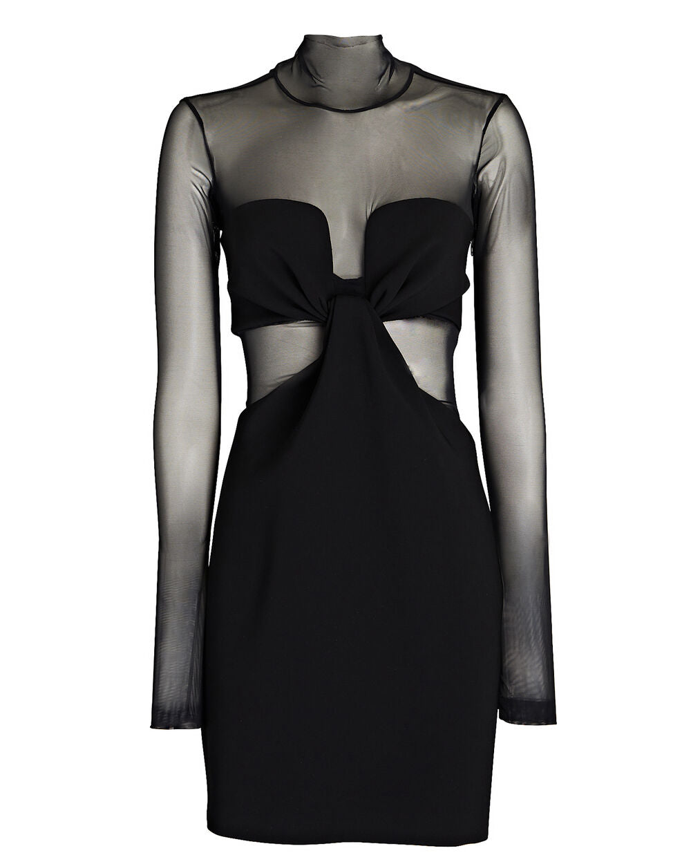 Intermix - Rita Illusion Tulle & Crepe Mini Dress -