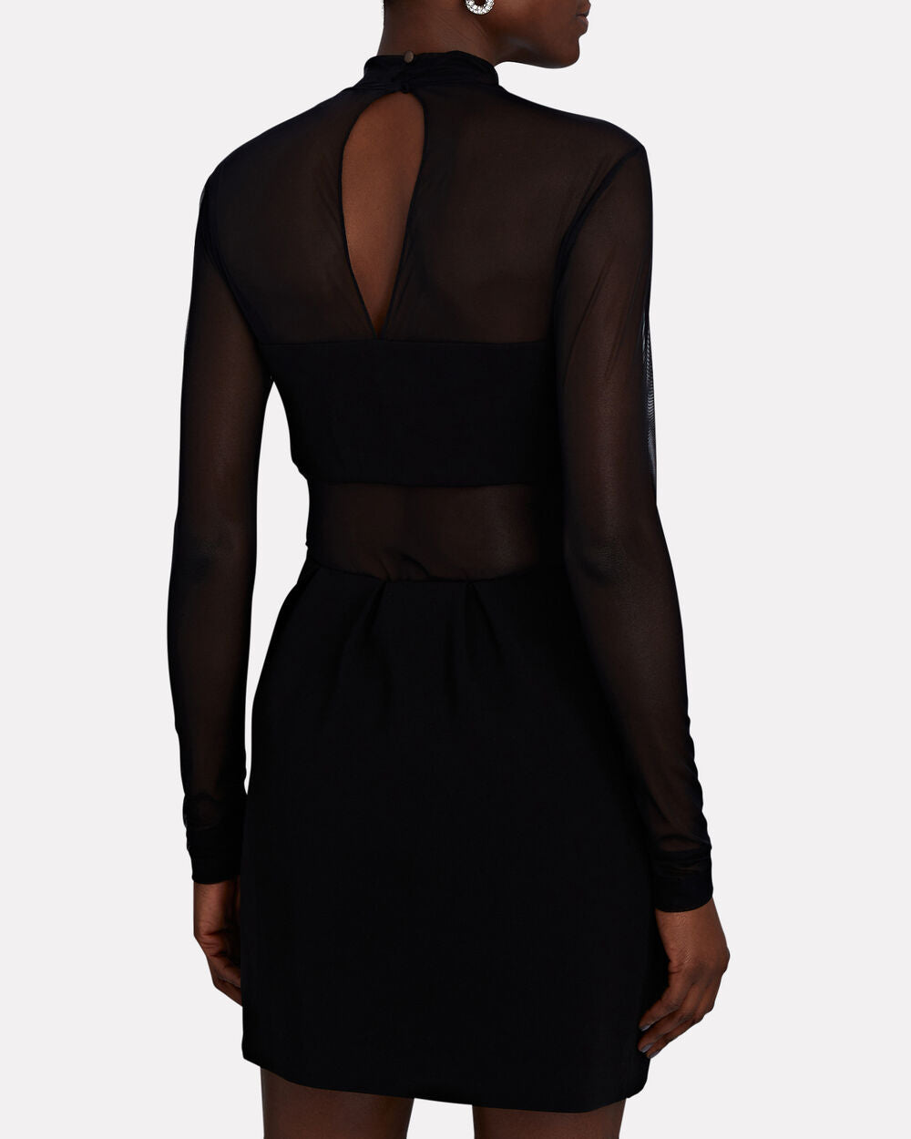 Intermix - Rita Illusion Tulle & Crepe Mini Dress -