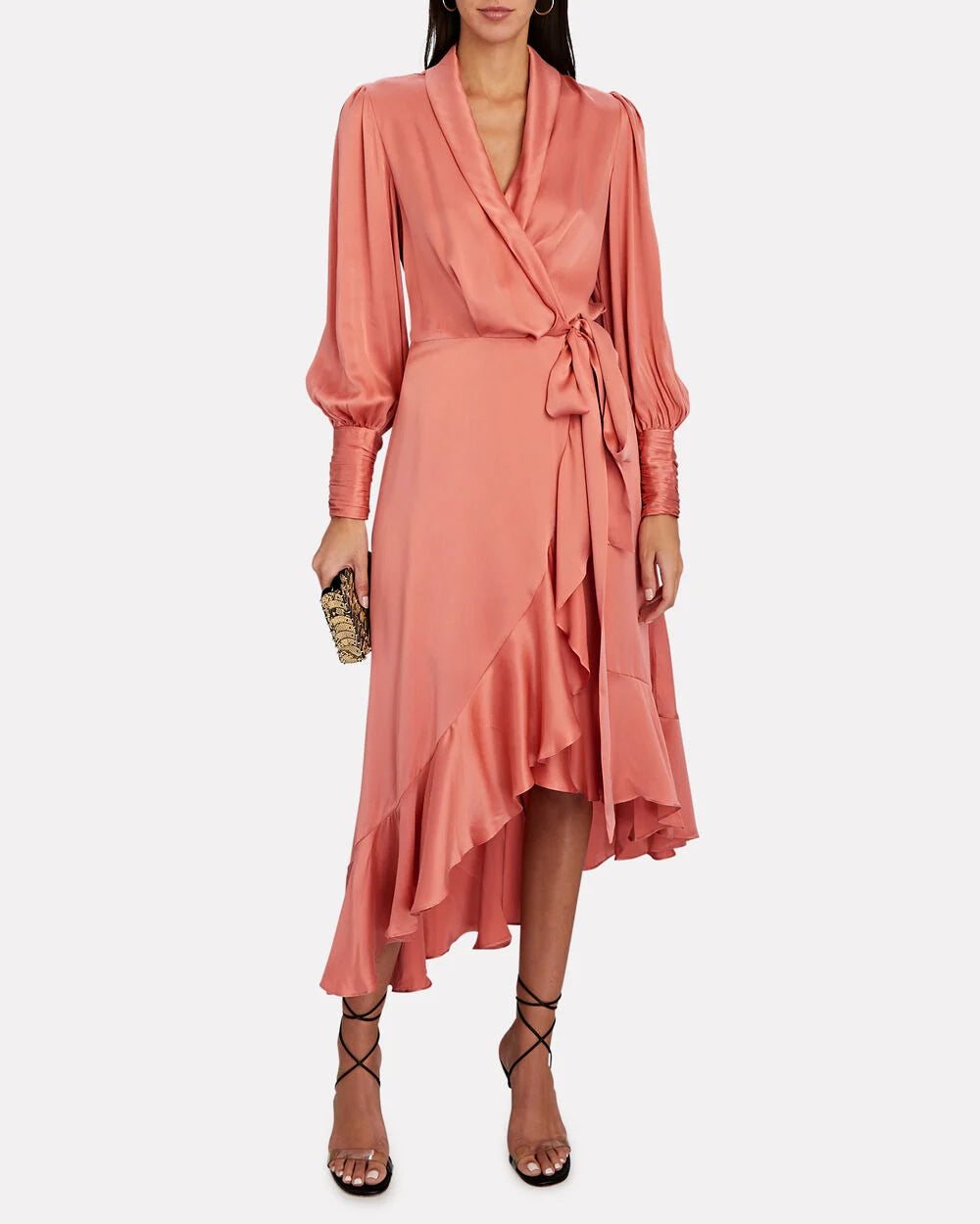 Silk Midi Wrap Dress | Intermix US Silk Midi Wrap Dress | Intermix US