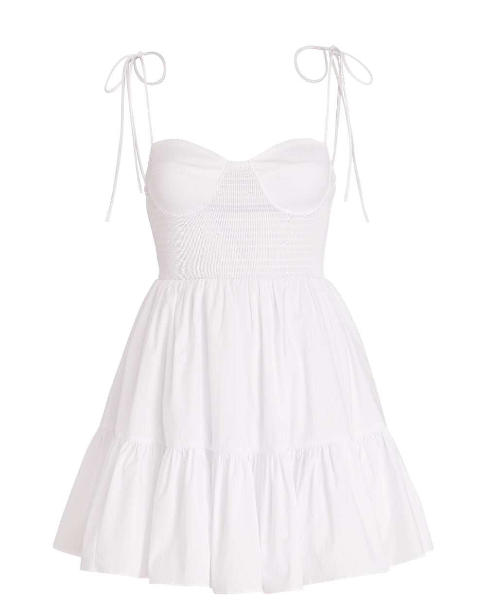 Intermix - Landry Tie-Shoulder Cotton Mini Dress -