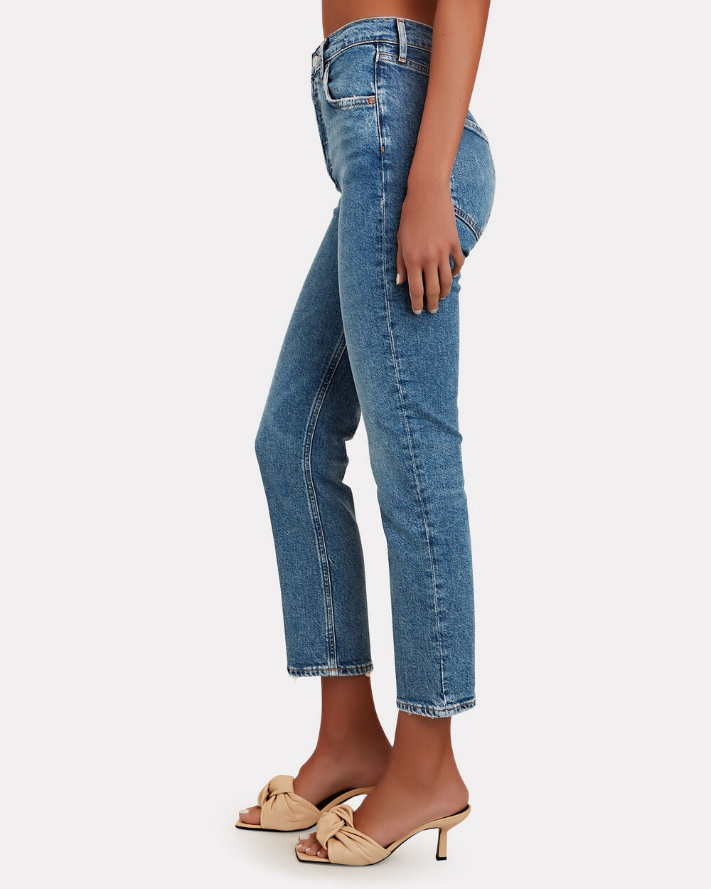 Intermix - Riley High-Rise Cropped Organic Jeans -