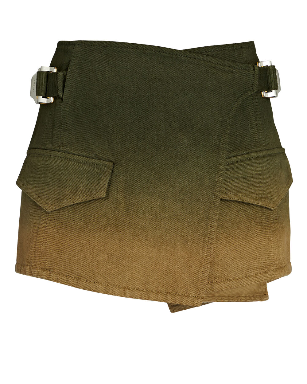 Intermix - Ombre' Utility Denim Mini Wrap Skirt -