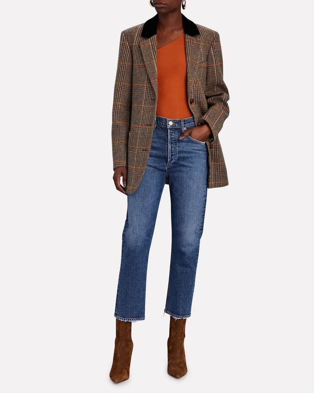 Intermix - 90's Pinch Waist High-Rise Straight Jeans -