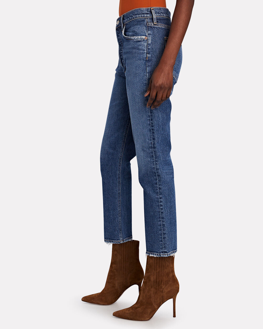 Intermix - 90's Pinch Waist High-Rise Straight Jeans -