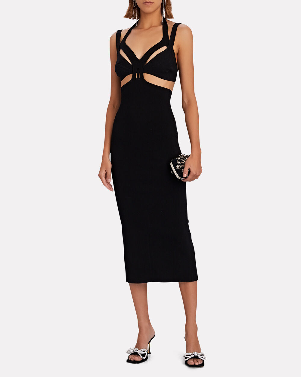 Intermix - Interlink Cut-Out Knit Midi Dress -
