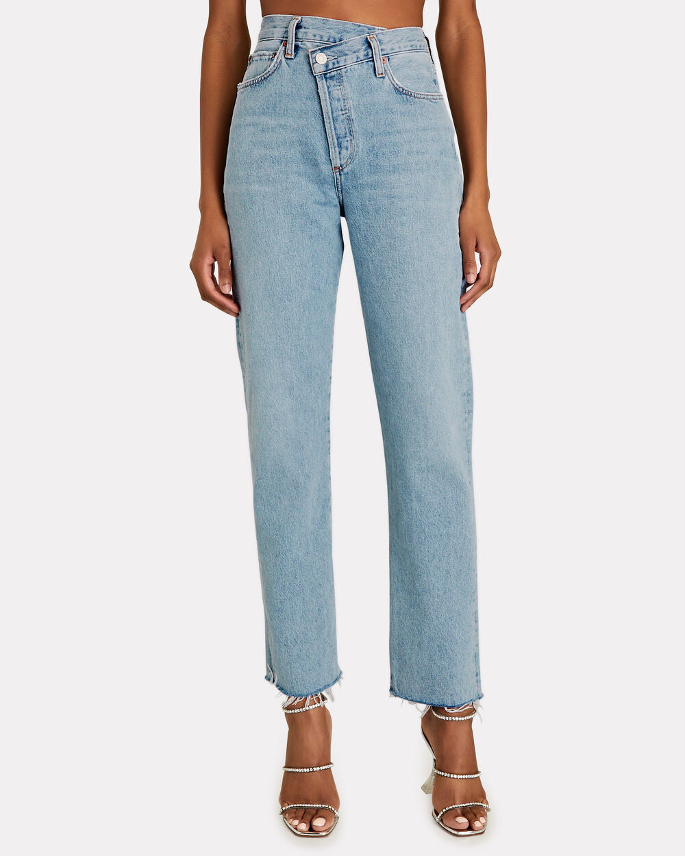 Intermix - Criss Cross Straight-Leg Jeans -