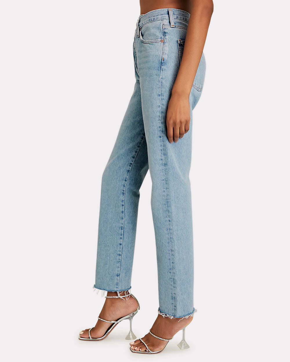 Intermix - Criss Cross Straight-Leg Jeans -