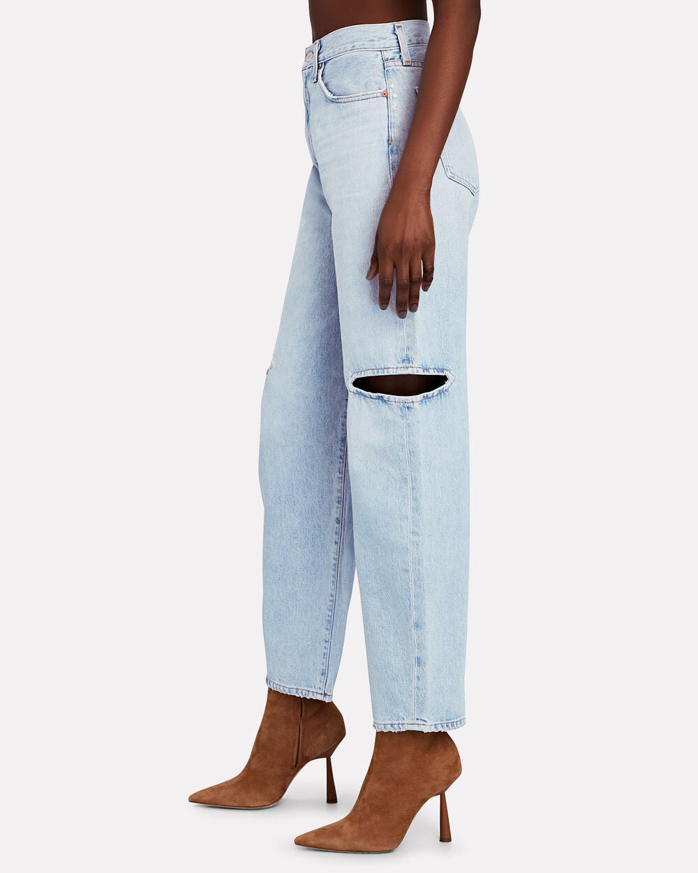 Intermix - Sanna Cut-Out Organic Curved-Leg Jeans -