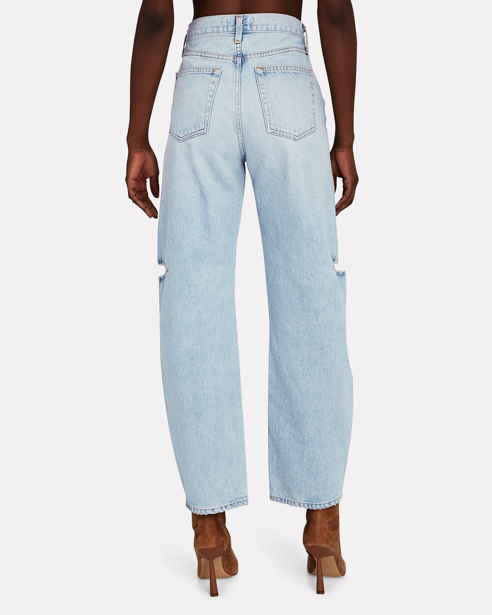 Intermix - Sanna Cut-Out Organic Curved-Leg Jeans -
