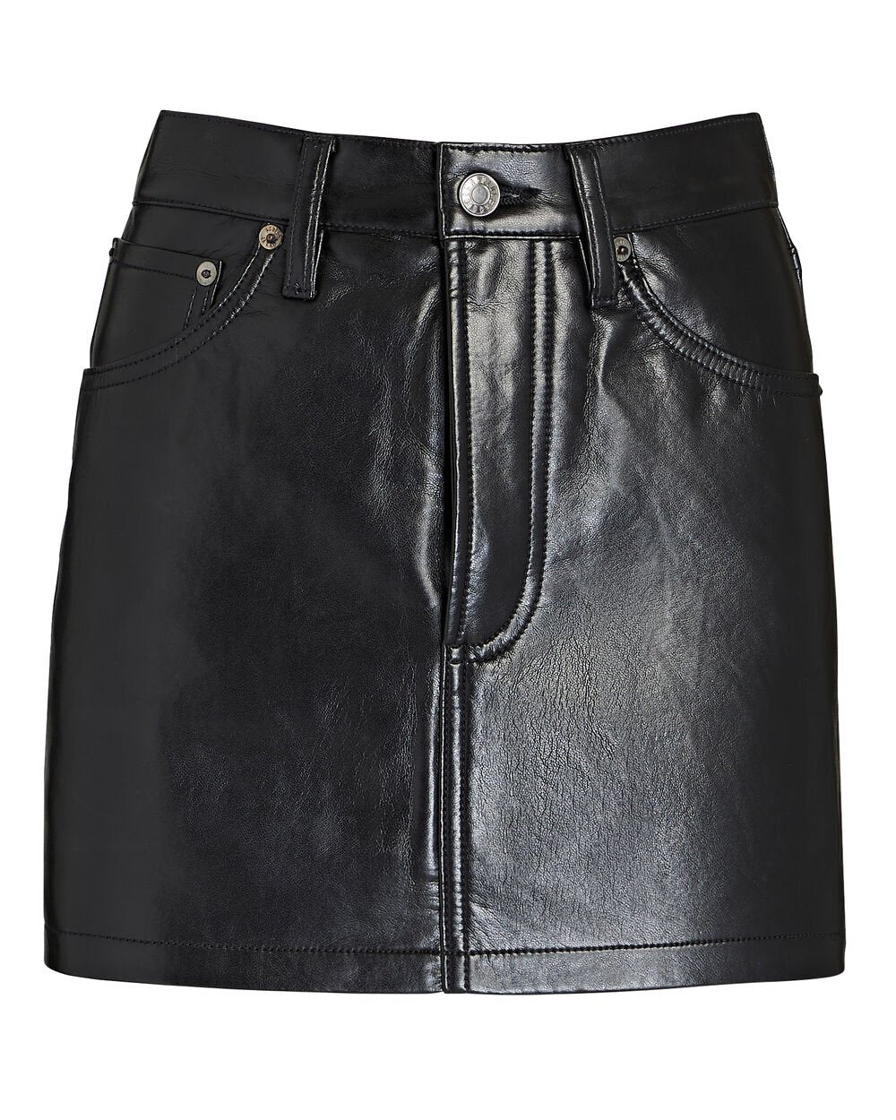 Intermix - Liv Recycled Leather Mini Skirt -
