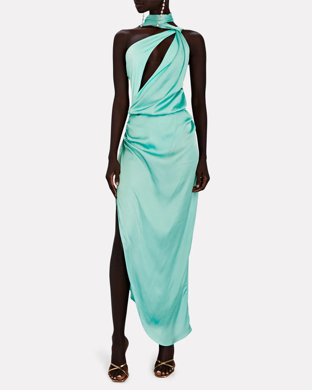 Intermix - Asaka Cut-Out Satin Maxi Dress -