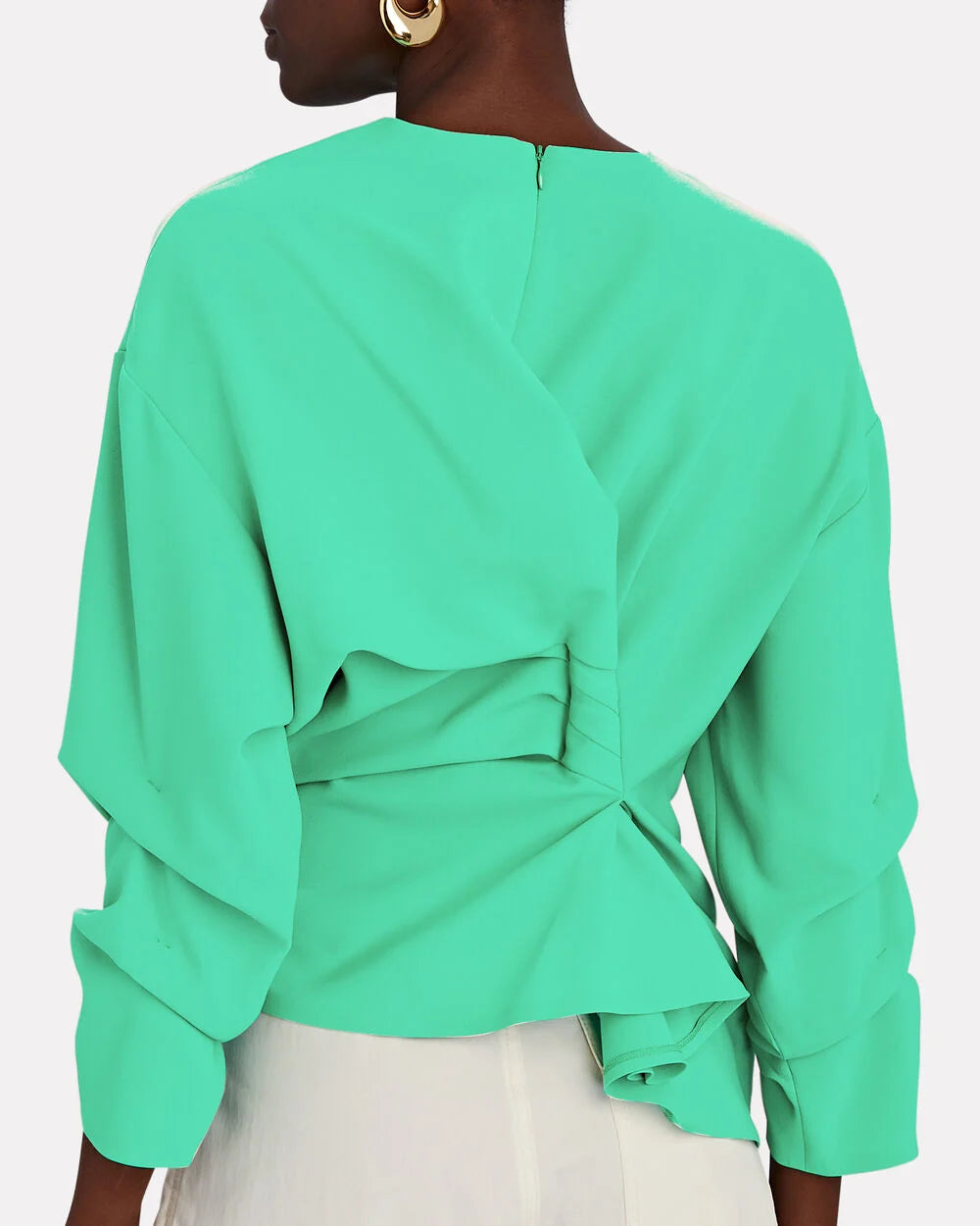 Intermix - Gathered Crepe Blouse -